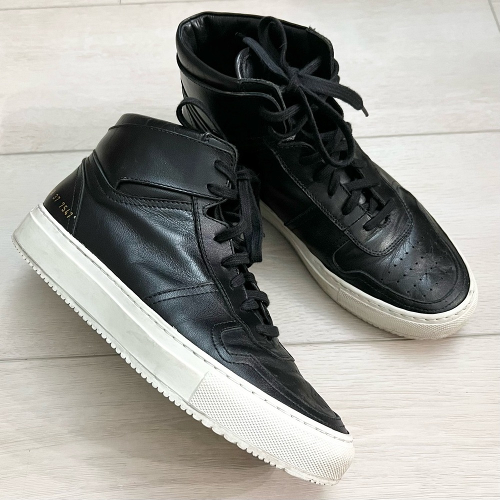 Common Projects B-Ball High Sneaker in Black Leather | EU 38 / US 8